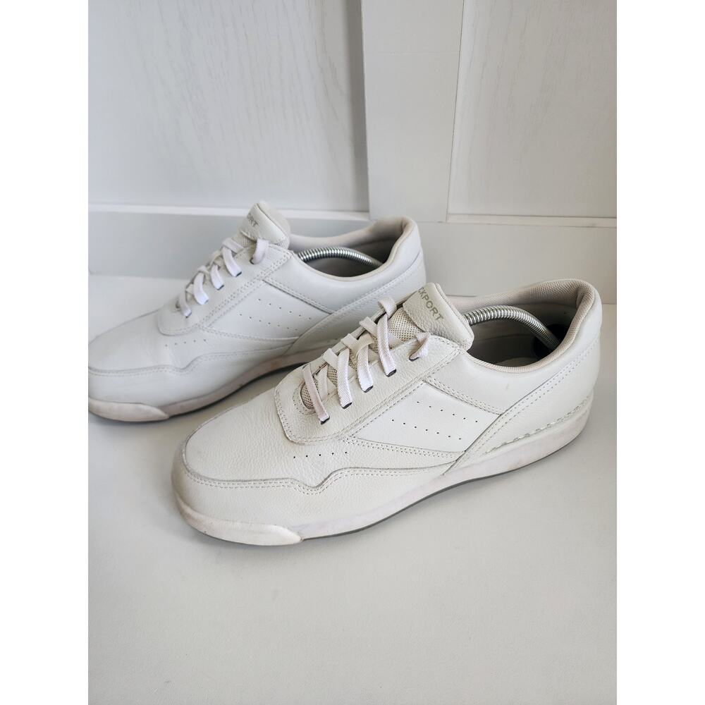 Mens M7100 ProWalker Sneaker by Rockport -‎ Size 10 White Leather